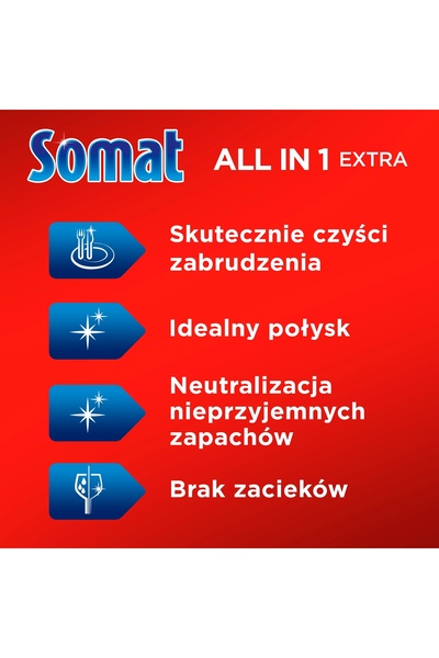NO BRAND Tablete pentru mașina de spălat vase SOMAT all in one extra lămâie 7...