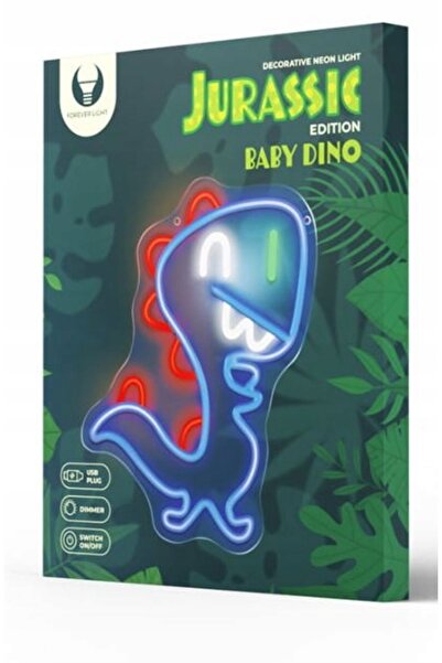 NO BRAND NEON DE PERETE LED DINOZAUR T-REX COLORAT DECORAȚIUNE REGULATOR DE I...