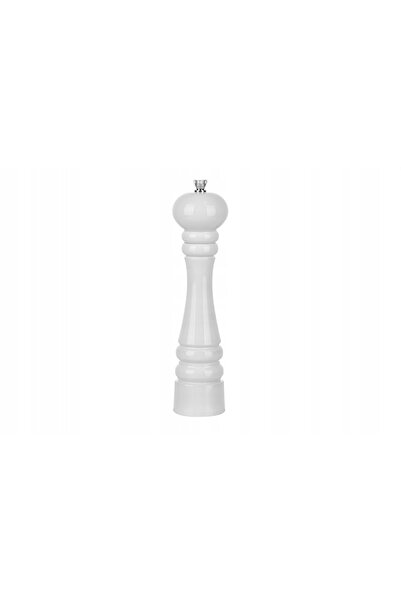 PRACTIC Râșniță manuală de piper și sare din lemn 26cm ALBĂ