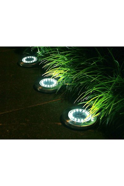 NO BRAND LUMINI DE GRĂDINĂ SOLARE, CU FIXARE PRIN ADEZIV, CU DISC, 16 LED-URI...