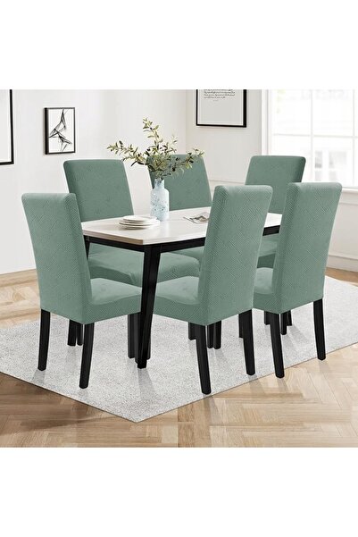 NO BRAND Husă moale pentru scaun de dining, set de șase