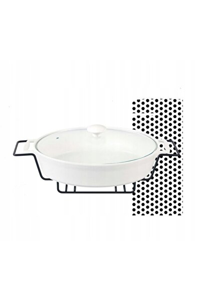 MONDEX Oală din gresie cu capac și încălzitor, albă, MODERN KITCHEN 1,1l K3