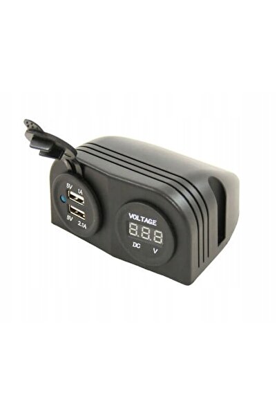 Haba Încărcător USB 3.1A pentru rulotă + Voltmetru 10-30V