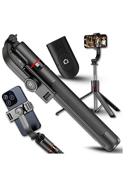 NO BRAND Selfie stick, trepied pentru telefon, suport Bluetooth, lung, cu fun...