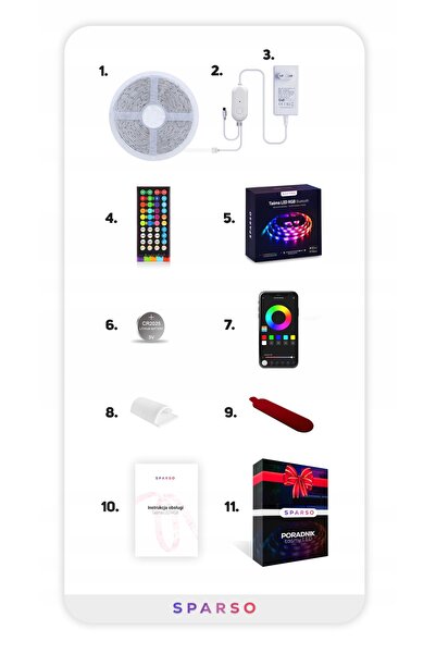 NO BRAND Bandă LED RGB de 5m, LED-uri 5050, Control prin aplicație Bluetooth,...
