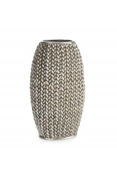 NO BRAND WAZON DECORATIV MOLI 16 X 12 X 27 CM ARGINTIU