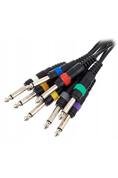 NO BRAND Cablu audio multicore cu mai multe perechi, 8x mufe Jack de 6,3 mm, ...