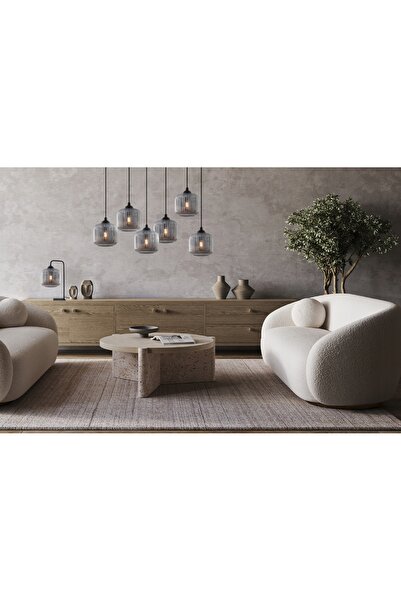NO BRAND Lampă de masă Lampă de noptieră Grafit Pentru dormitor Glamour Sticl...