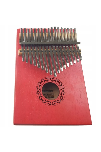 NO BRAND Kalimba zazna pian 17 clape MAHON carcasă accesorii W-17T-7 roșu