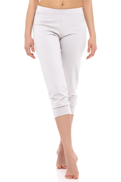 NO BRAND Merry Style Pantaloni capri 3/4 de damă din viscoză, albi, XL