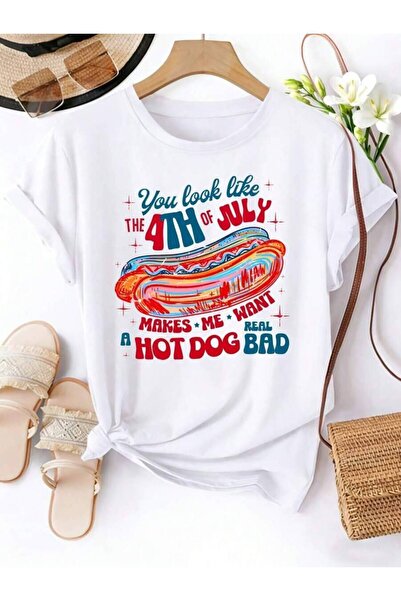 25W Plus Size Women's Casual Short Sleeve T-Shirt "You Look Like The Of July ...