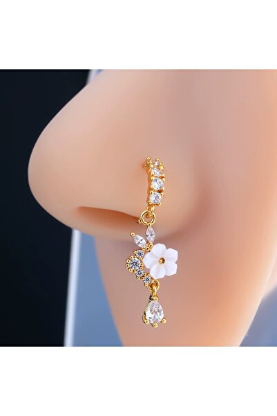 Choice1 Face Nose Rings & Studs Gold Fairycore Nose Ring Aesthetic Floral Nos...