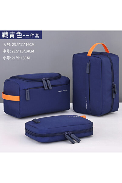 Choice6 blue 3pcs set Large Capacity Lightweight Waterproof Cosmetic Organize...