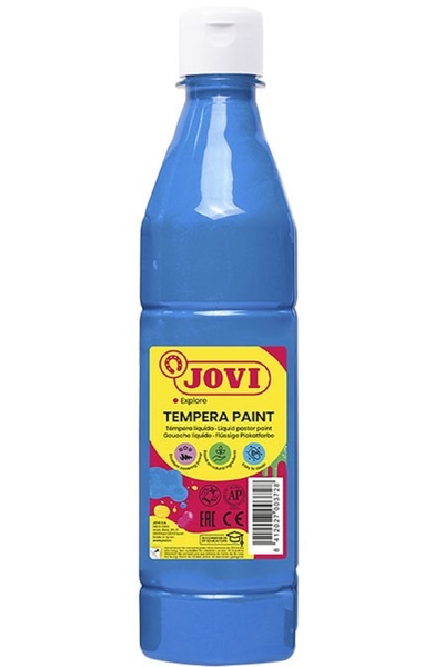 Jovi Vopsea tempera lichida, flacon 500 ml, albastru cyan,