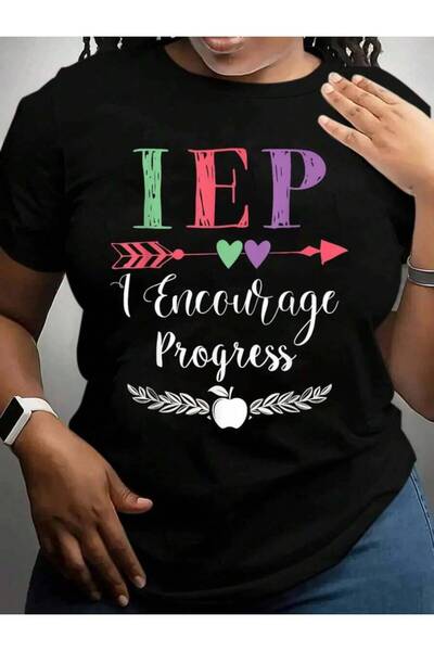 23ERVA تي شيرت Iep I Encourage Progress Special Education Teacher Cool Gift B...