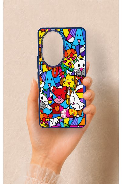 Vip Case Honor 200 Pro 5g Compatible Britto Garden Patterned Silicone Case