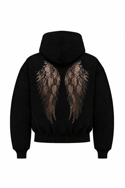 Gofeel Wings Sırt Dantel Detaylı Oversize Sweatshirt