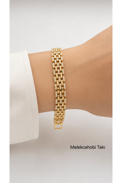 XUPING JEWELRY Melekcehobi Xuping 14K Gold Kaplama Zirkon Taşlı Saat Kordonu ...
