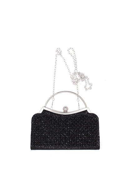 ButicCochet Geantă plic sintetică de damă, ButicCochet, 21x12x4 cm, Negru - G...