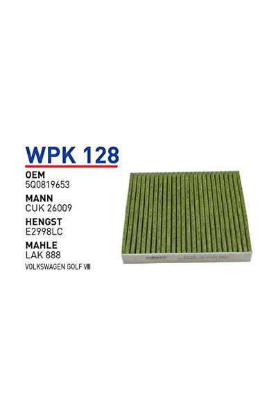 WUNDER 5Q0819653 Karbonlu Polen Filtresi Volkswagen Golf 7 Passat B8 Tiguan L...