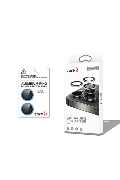Pazarplus iPhone 16 Plus Camera Lens Protector Sapphire Non-Distorting Image ...