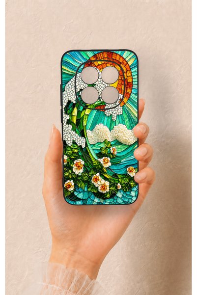 Vip Case حافظة سيليكون متوافقة مع هاتف Redmi Note 15 Pro 5G بنمط موزاييك موجة...