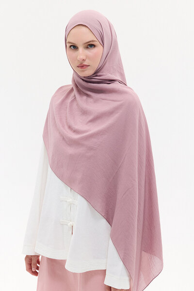 cs camellia scarf Βαμβακερό Σάλι Άνεσης - Ροζ