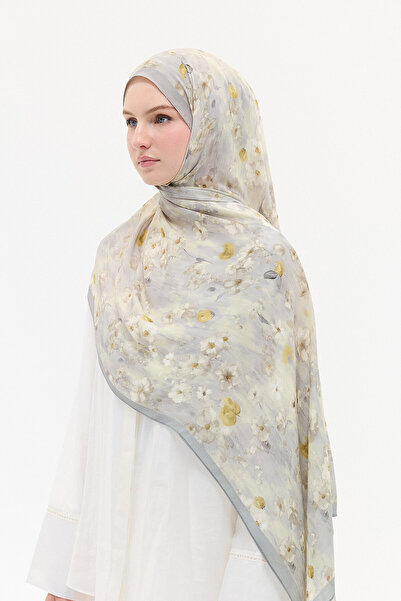 cs camellia scarf Freya Rami Shawl - Gray