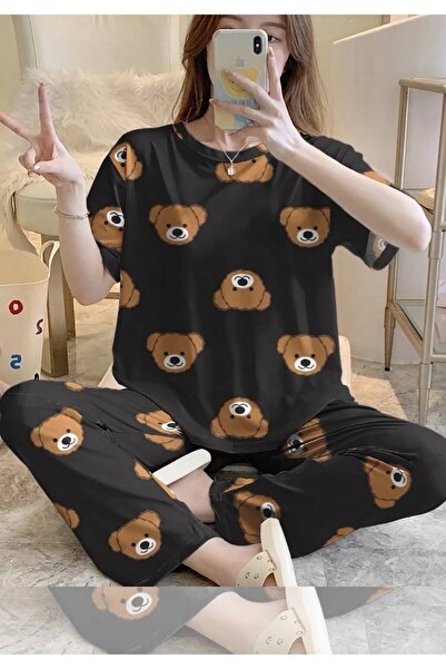 Kısa Kollu Pijama Takımı Brown Bear Supersoft Basic Süprem