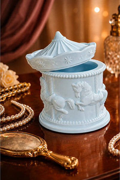 Gökkuşağı Sepeti Colorful Handmade Carousel Jewelry Box – Decorative Jewel an...