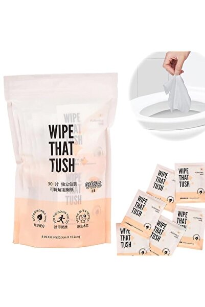 Generic Brand TERRIFI 30Pcs Wet Wipes Individually Wrapped, On-The-Go Flushab...
