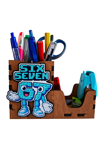 OEM Suport Pixuri Steal a Brainrot Six Seven, lemn