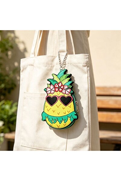 idei Portofel breloc în formă de ananas 17x10 cm, portofel monede cu fermoar ...