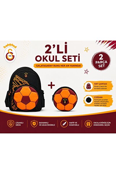 Galatasaray Okul Çantası 26912+ Kalem Kutusu 26915