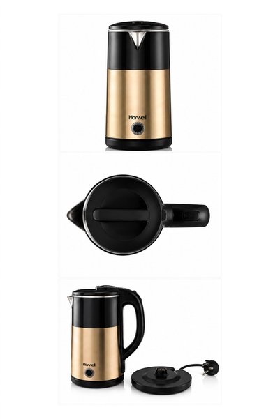 HARWELL Electric Kettle 2L 1500W 304 Stainless Steel Fast Boil Auto Shut-Off 360° Swivel Base,HK1004
