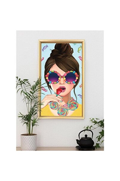 Generic Brand 'Stylish Girll' Digitally Printed Wall Poster with Photo Frame ...
