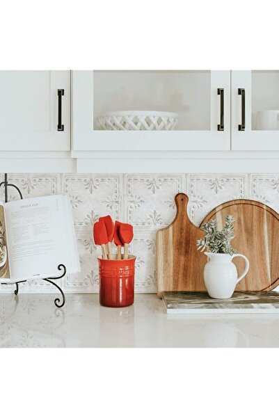Generic Brand RoomMates White Tin Tile Backsplash Peel And Stick Giant Wall D...