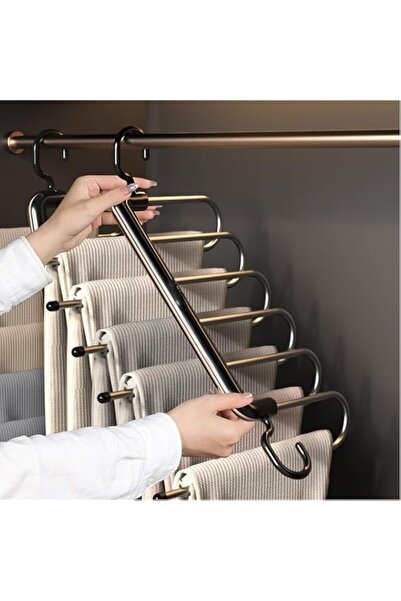 Generic Space Saving Closet Organizer for Pants, Multi-Layer Pants Hanger-Lay...