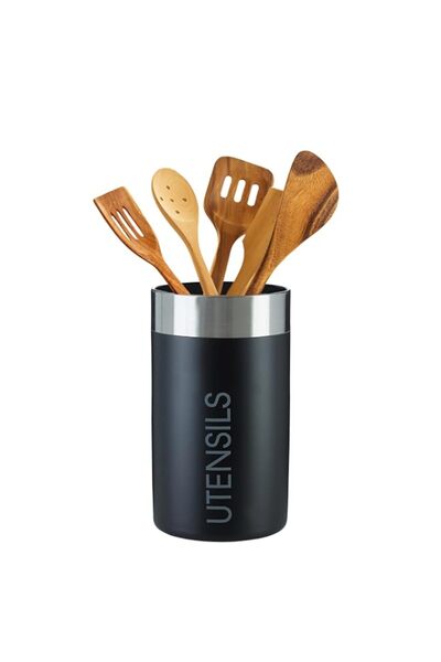 Generic Premier Housewares 508523 Liberty Utensil Holder - Black, H18 x W10 x...