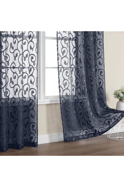 Generic OWENIE Furman Navy Blue Semi Sheer Curtains 72 inches Long for Bedroo...