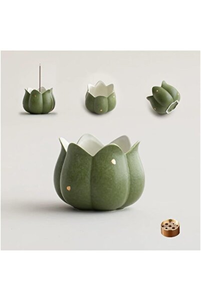 Generic Brand Incense Burner with 9 Holes Stick Holder, Lotus Bud or Tripod D...