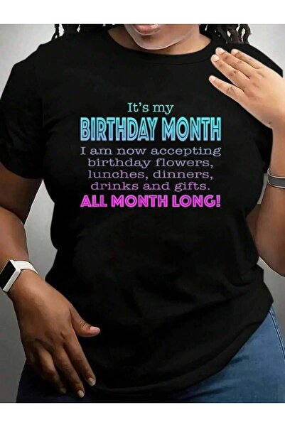 NOURAM تي شيرت It's My Birthday Month للنساء هدية مضحكة لرحلة العطلات والسفر،...