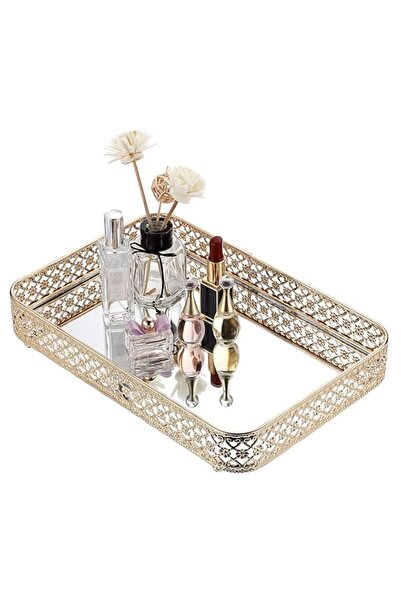 Generic Brand YelaJoy Perfume & Makeup Vanity Tray, Openwork Carved Jewelry L...