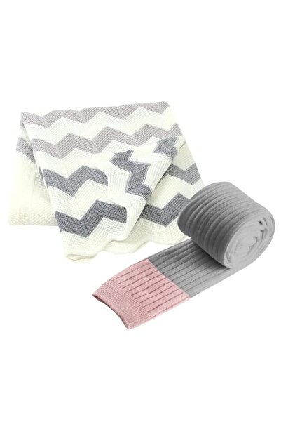 Generic Star Babies (Knitted Baby Blanket + Kids Tights 1 Pair)