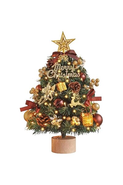 Generic Coolchic Mini Christmas Tree, 45cm small Christmas tree with ornament...