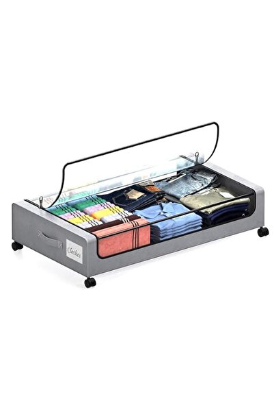 Generic Under Bed Storage with Wheels, 1 Pack 60L Rolling Underbed Storage Co...