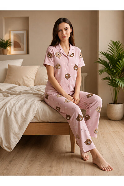 Milan gömlek yaka pijama takımı