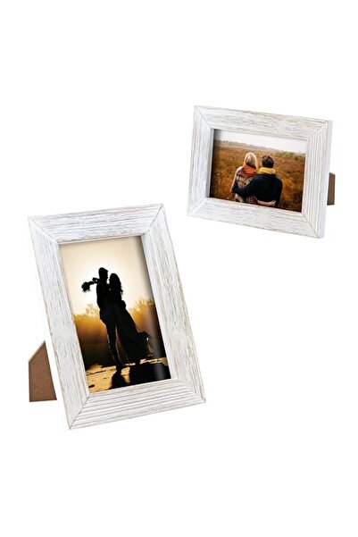 Generic Wooden 5 x 7 Picture Frame Distressed Farmhouse Weathered Rustic Phot...