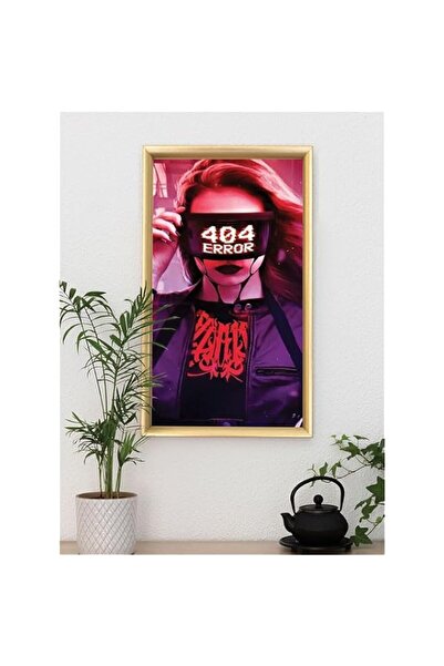 Generic Brand '404 Error' Digitally Printed Wall Poster with Photo Frame by S...
