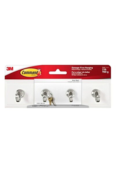 Generic Command Quartz Key Rail White and Silver color, 1 rail and 6 strips/p...